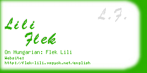 lili flek business card